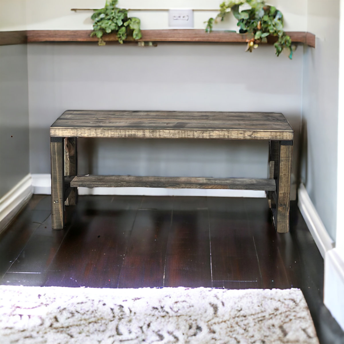 Gracie Oaks Rustic Cottage Style Entry Bench Wayfair
